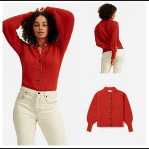 Everlane Alpaca Crew Cardigan Sweater